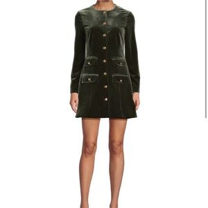 Gianni Bini x Lilly Sisto The Nan Velvet Long Sleeve Mini Sheath Dress
